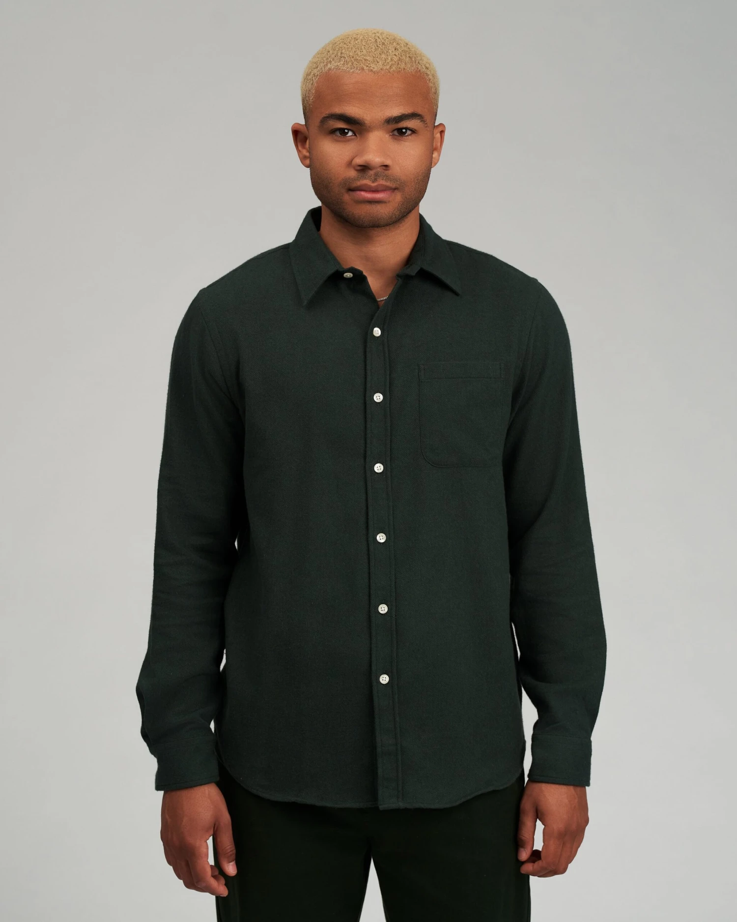 Colorful Standard Organic Flannel Shirt - Purple Haze - Image 3