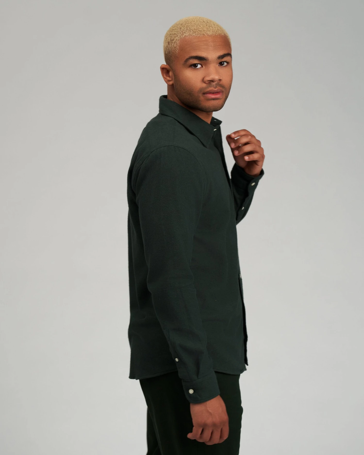 Colorful Standard Organic Flannel Shirt - Purple Haze - Image 4