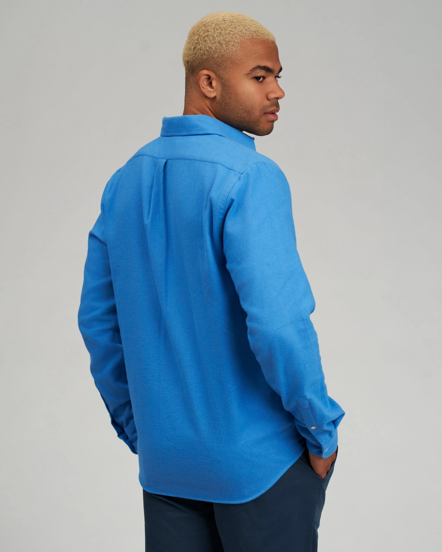 Colorful Standard Organic Flannel Shirt - Storm Grey - Image 4