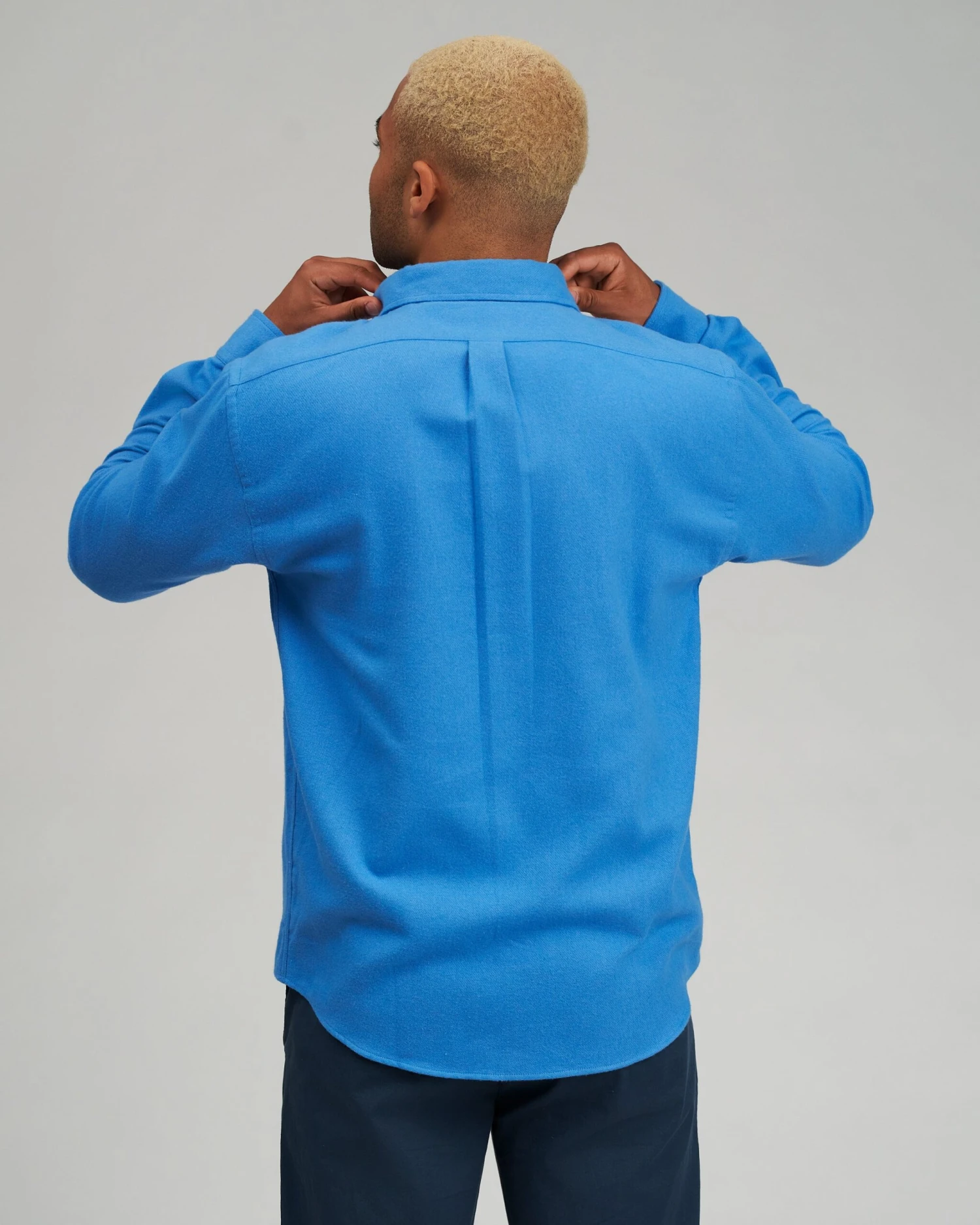 Colorful Standard Organic Flannel Shirt - Pacific Blue - Image 5