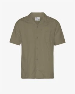 Colorful Standard Linen Short Sleeved Shirt - Dusty Olive