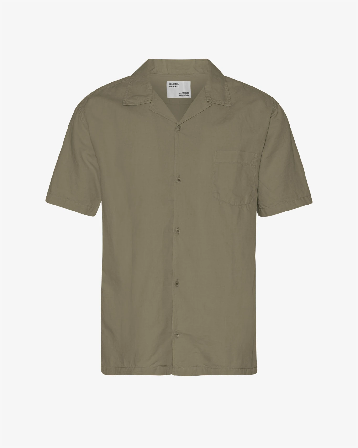 Colorful Standard Linen Short Sleeved Shirt - Dusty Olive
