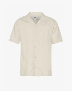 Colorful Standard Linen Short Sleeved Shirt - Ivory White