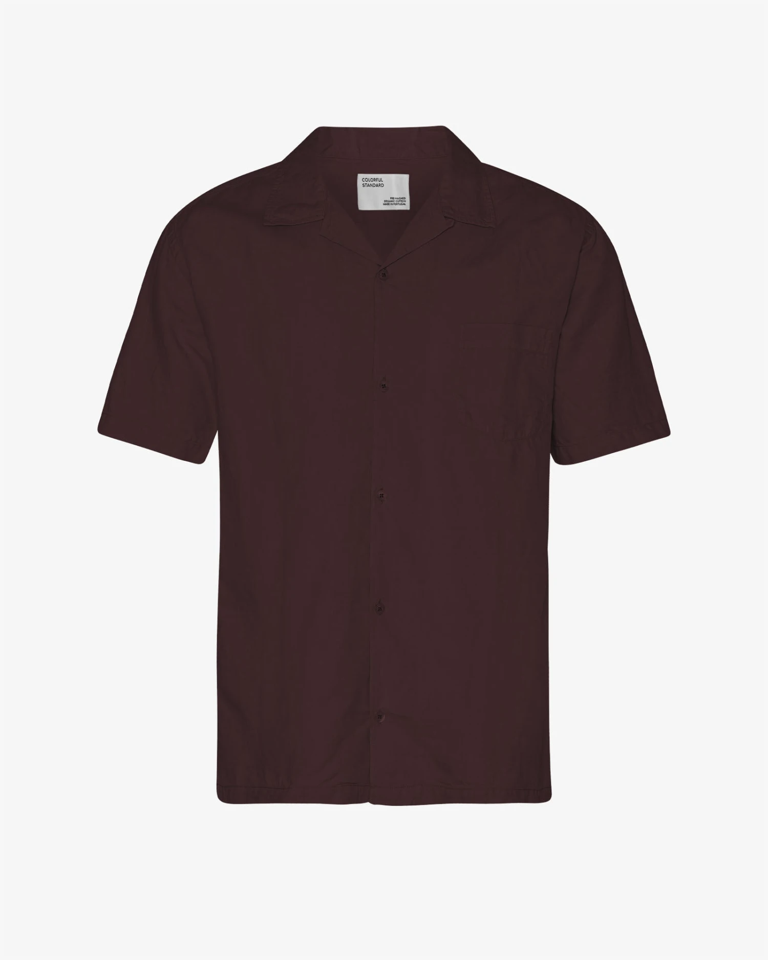 Colorful Standard Linen Short Sleeved Shirt - Oxblood Red