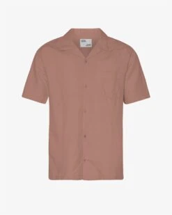 Colorful Standard Linen Short Sleeved Shirt - Rosewood Mist