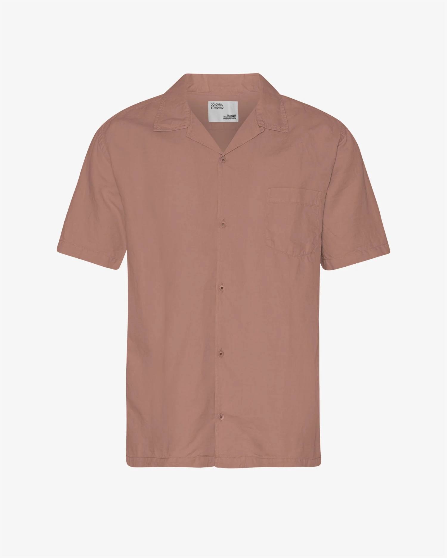 Colorful Standard Linen Short Sleeved Shirt - Rosewood Mist