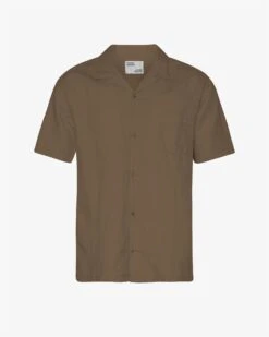 Colorful Standard Linen Short Sleeved Shirt - Sahara Camel