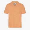 Colorful Standard Linen Short Sleeved Shirt - Sandstone Orange