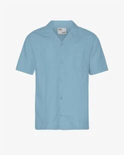 Colorful Standard Linen Short Sleeved Shirt - Seaside Blue