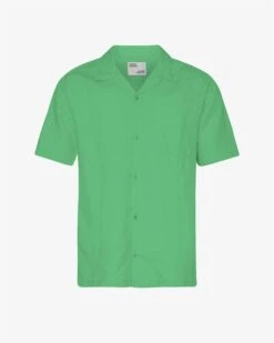 Colorful Standard Linen Short Sleeved Shirt - Spring Green