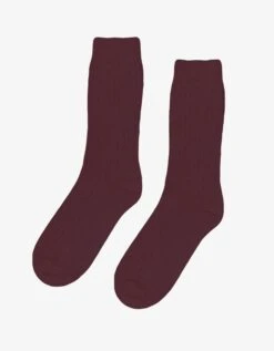 Colorful Standard Merino Wool Blend Sock - Oxblood Red