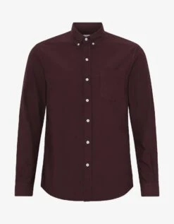 Colorful Standard Organic Button Down Shirt - Oxblood Red